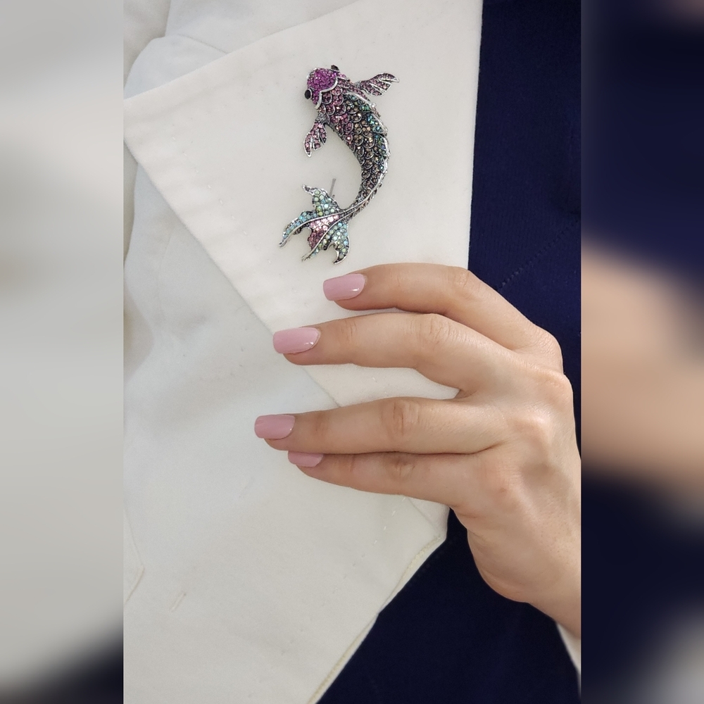 Multicolor Fish Brooch - Picture 4 of 4